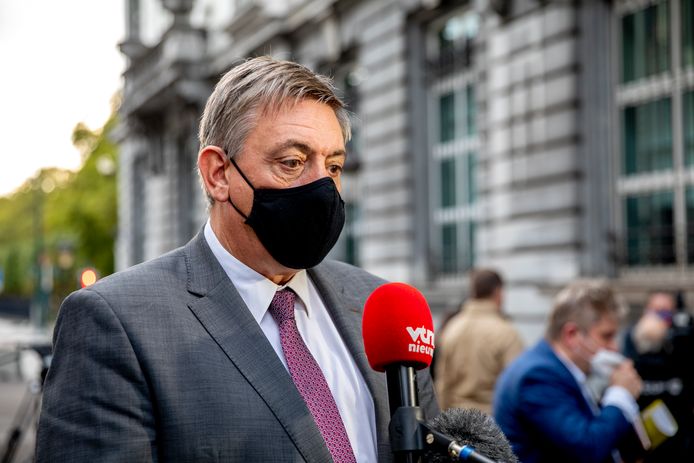 Vlaams minister-president Jan Jambon (N-VA) na afloop van het Overlegcomité gisteren.