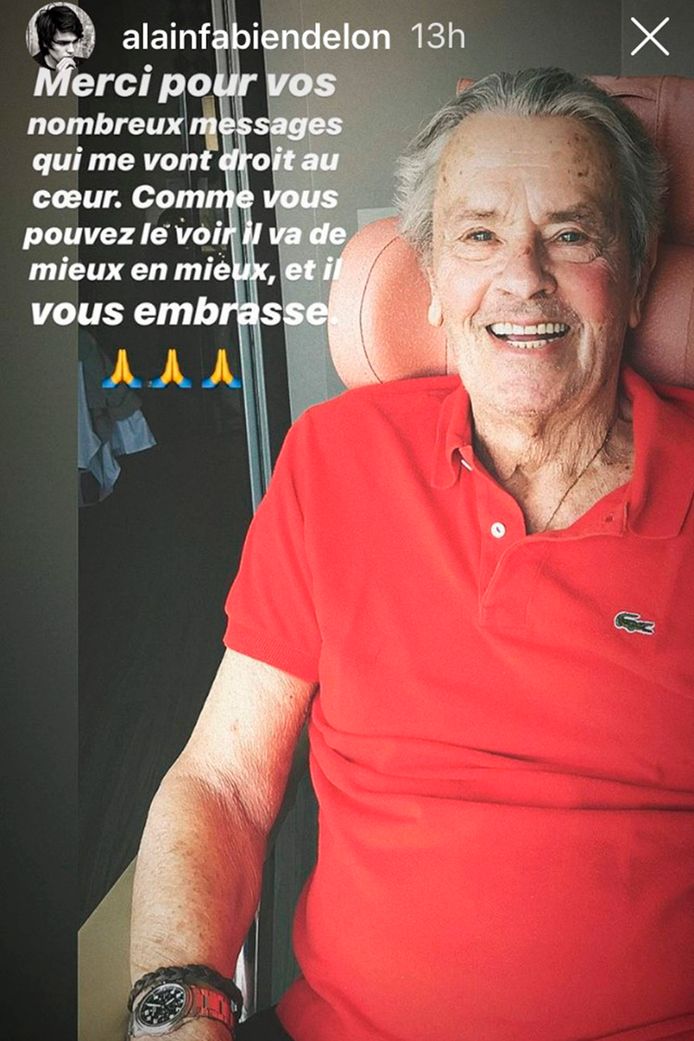 Alain Delon herstelt goed van zijn beroerte “Ik geef