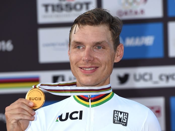 De Duitse wereldkampioen wielrennen Tonny Martin.