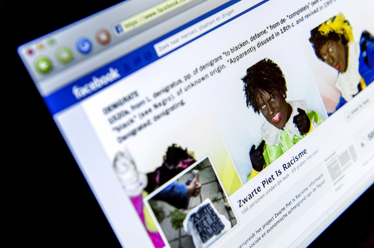 De Facebookpagina van Zwarte Piet is Racisme. Beeld ANP