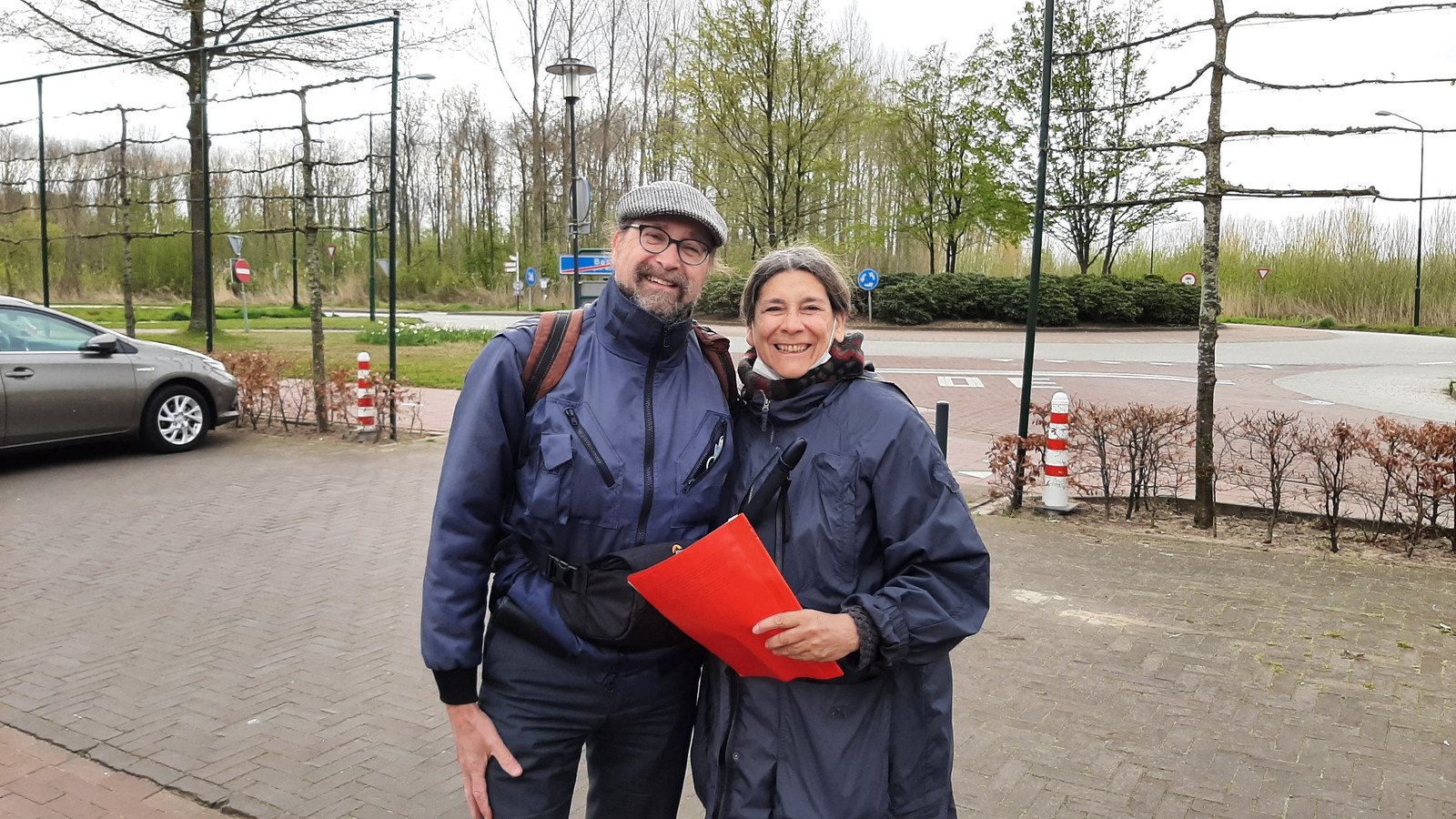 Jan-Willem en Irene Versteegh uit Wassenaar kwamen speciaal naar Boskant voor de Lentetocht van OLAT.