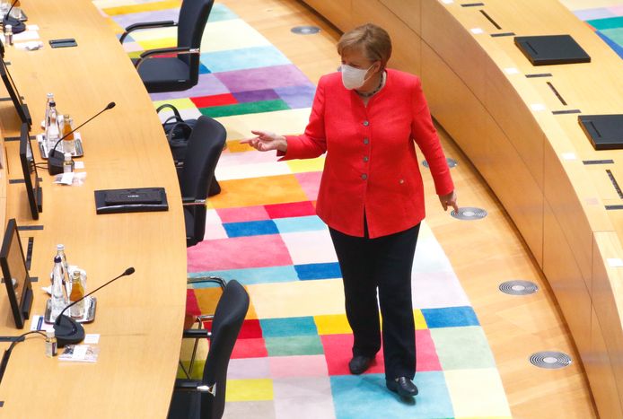 Bondskanselier Angela Merkel in Brussel op EU-top.