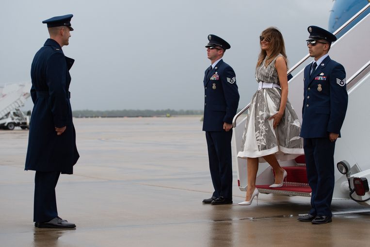Melania Trump komt aan in Maryland, 24 juli 2018. Beeld AFP