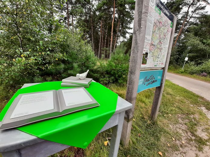 De gedichtentafels in Heeze-Leende zijn gekoppeld aan het fietsknooppuntennetwerk.