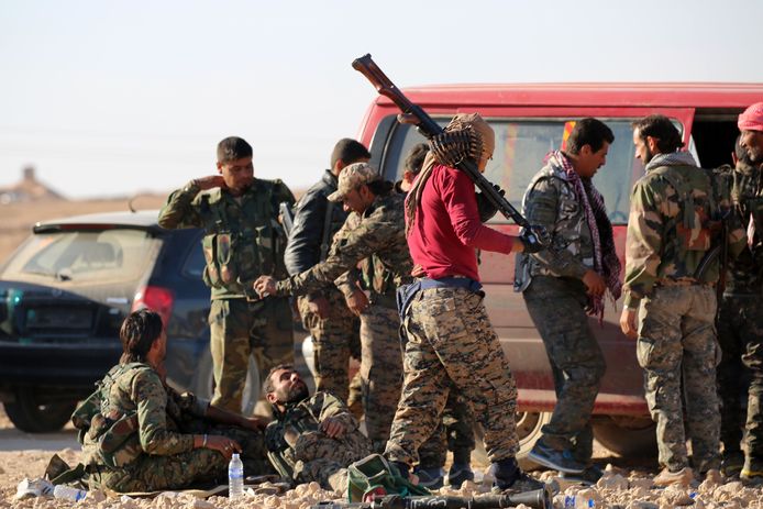 Syrische Koerden aan het front