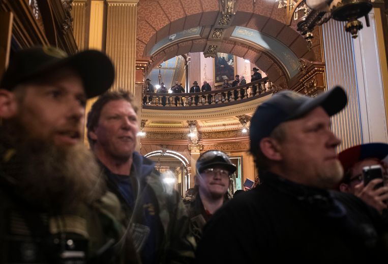 Michigan, waar de Boogaloo Bois de gouverneur wilden ontvoeren. Beeld AP