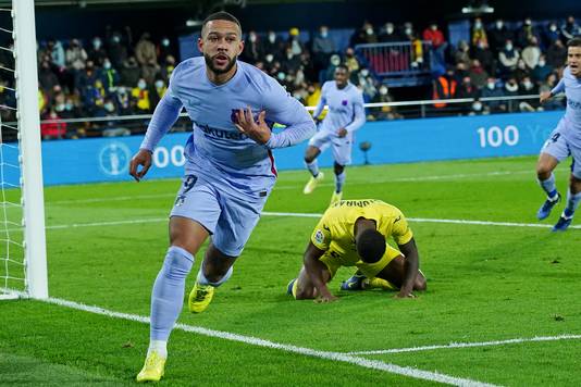 Memphis Depay na zijn goal.