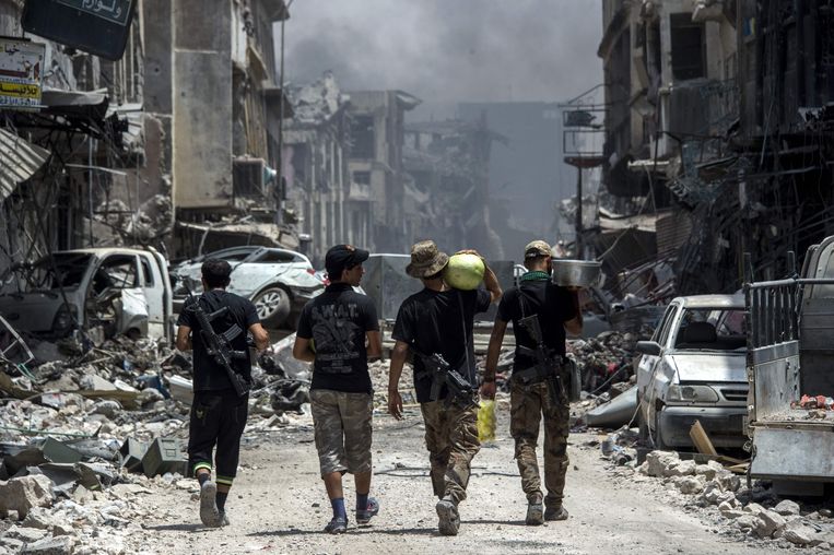 Iraakse troepen in Mosul. Beeld AFP