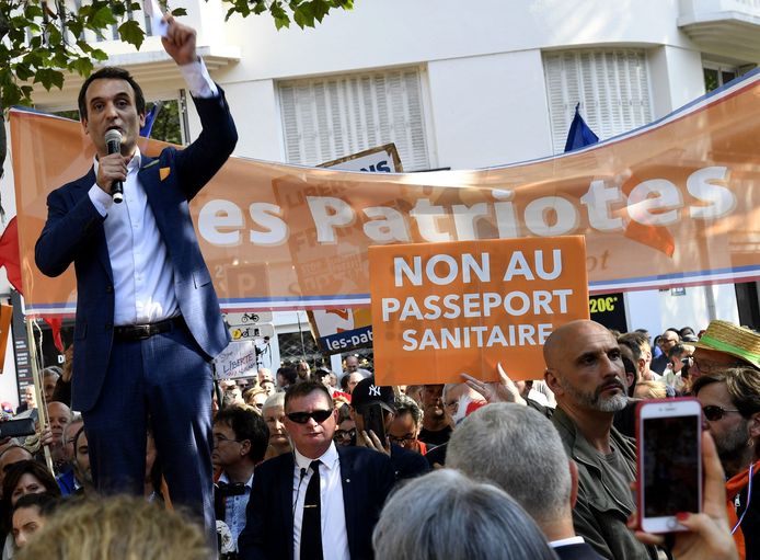 Florian Philippot était en tête du cortège.