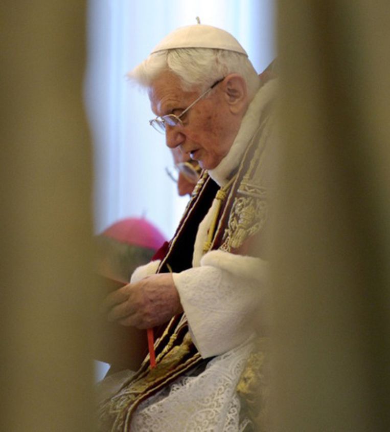 Benedictus XVI vandaag, in het Vaticaan. Beeld afp