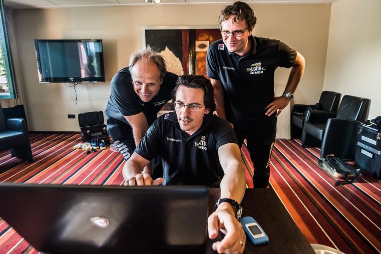 Het team dat de tests uitvoert. Jac Orie, Nico Hofman (zittend) en Bjarne Rykkje (staand). Beeld RV