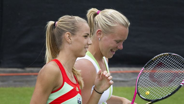 Arantxa Rus (links) en Kiki Bertens. Beeld ANP