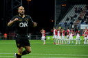 Jansen haalde zich de woede van de FC Emmen-supporters op de hals.