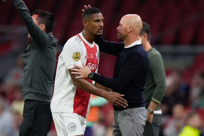 Sebastian Haller en Erik ten Hag.