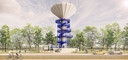 Een van hoe de watertoren in Oostduinkerke er binnen een paar jaar zal uitzien. De gemeente ziet dit project als een alternatief voor de geschrapte toren op de Hoge Blekker