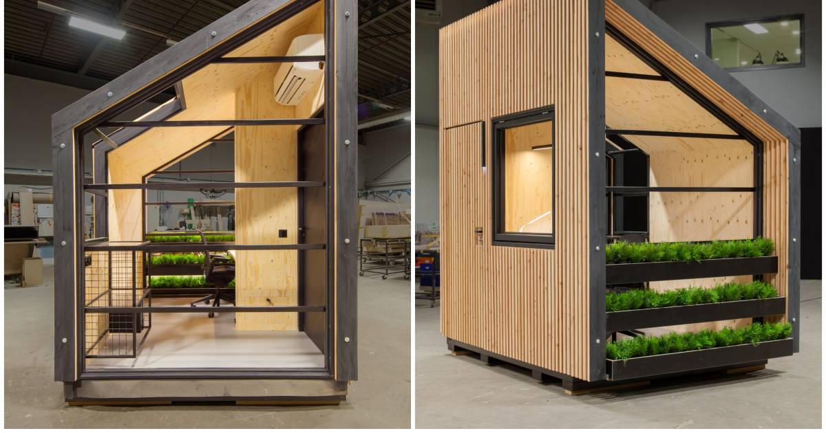 gek van de herrie in huis deze ontwerper bedacht een tiny office voor in de tuin werk bd nl