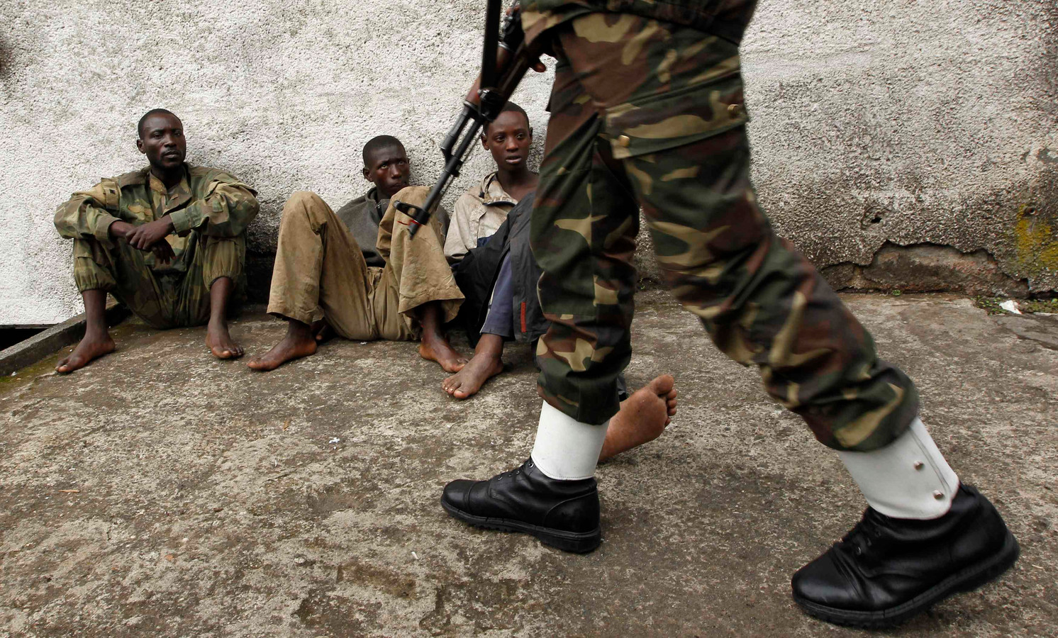Membres du M23 arrêtés par l'armée régulière congolaise à Goma (archives, septembre 2013)
