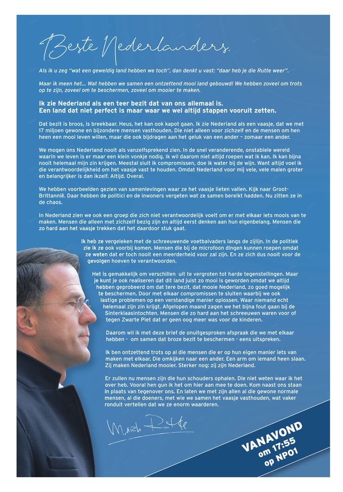 Advertentie Rutte