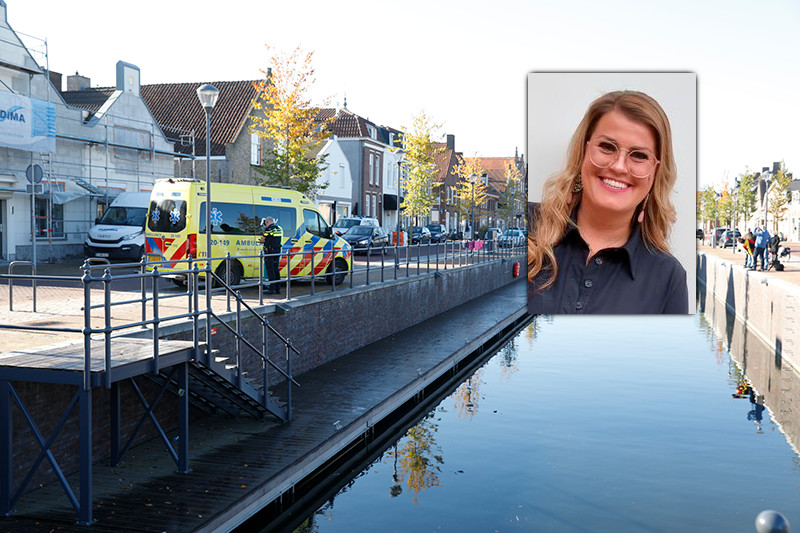 Daisy Rasmussen uit Zevenbergen (inzet) redde het leven van een man die met zijn scootmobiel in de Zuidhaven reed.