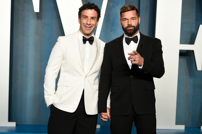 Jwan Yosef en Ricky Martin in maart 2022.