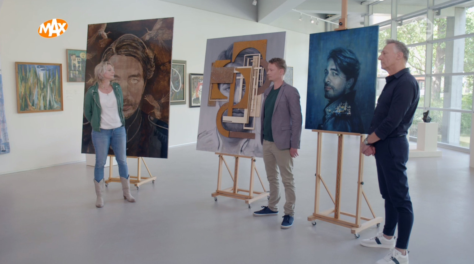Oldenzaler Cor Lap maakt winnende schilderij van Waylon in Sterren op het Doek Foto tubantia.nl