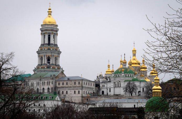 Het Holenklooster in Kiev. De Oekraïense regering verdenkt de Oekraïens-Orthodoxe Kerk die het klooster bestuurt van spionage en opruiing voor Moskou.