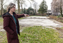 Projectleider Hilde van Werven (Herstructureringsmaatschappij Overijssel) bij het Dominicanenklooster in Zwolle.