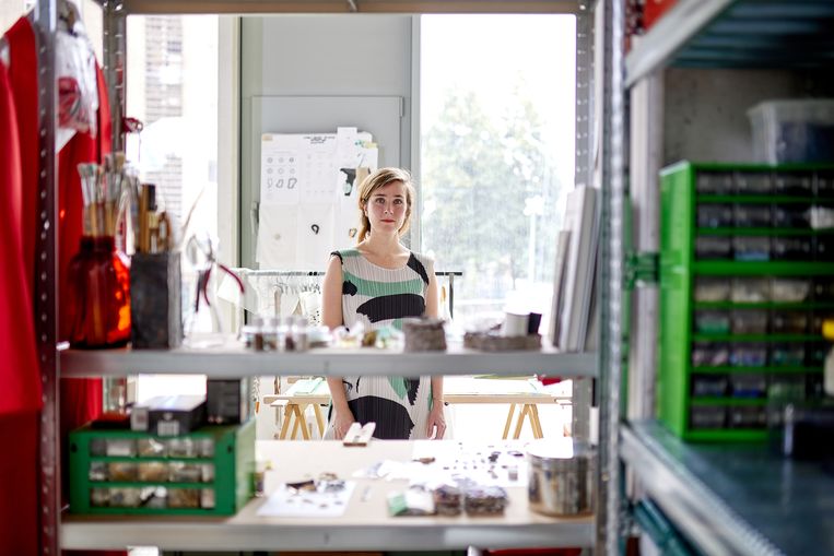 Het textiel­lab van Anneleen Bertels. Beeld Sam Gilbert