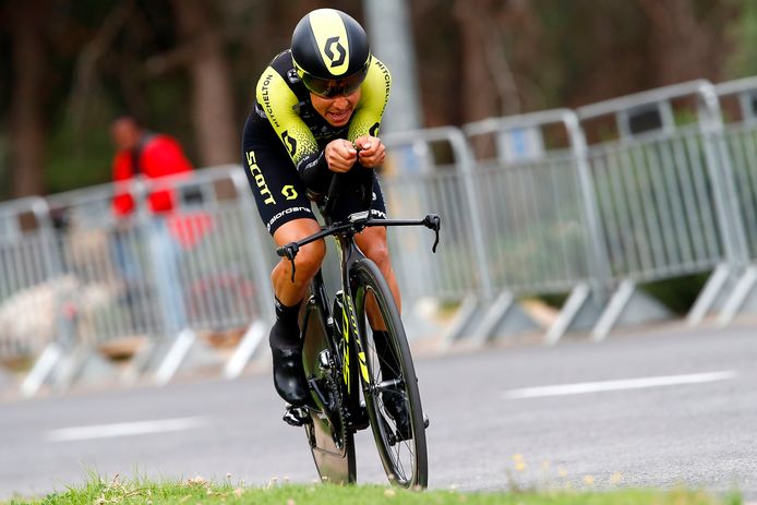 Een renner van Mitchelton-Scott op archiefbeeld.