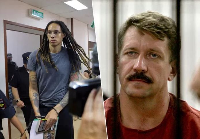 Brittney Griner (à gauche) et Viktor Bout (à droite).