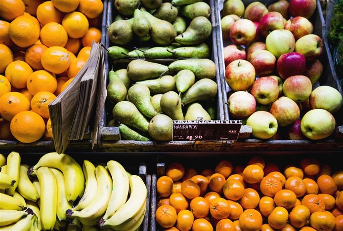 Producten van de Ekoplaza in Amsterdam.