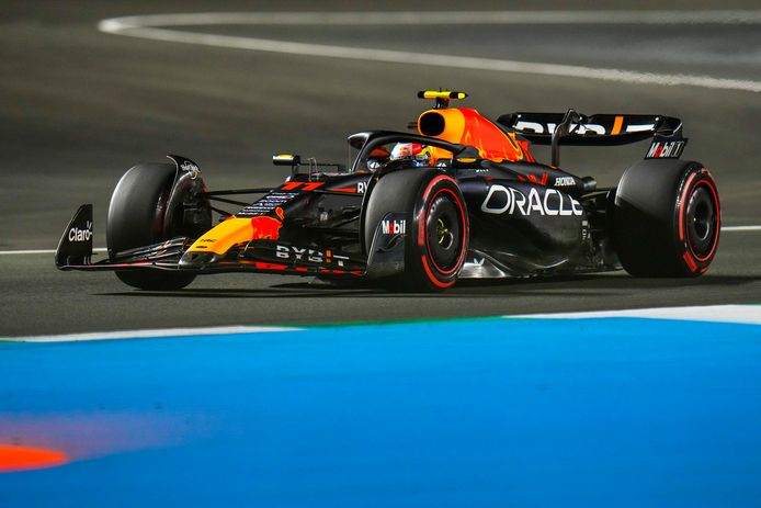Sergio Perez en action lors des qualifications du GP d’Arabie saoudite.