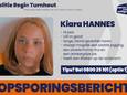 Het opsporingsbericht voor Kiara Hannes