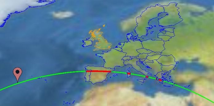 La Spagna chiude parte del suo spazio aereo ai detriti spaziali cinesi.