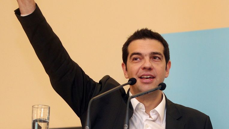 Alexis Tsipras, leider van de politieke partij Syriza. Beeld epa