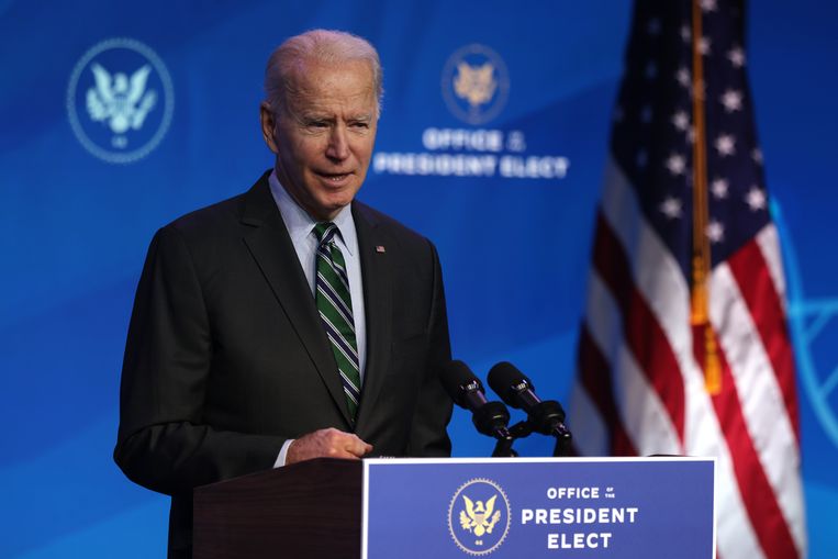 Joe Biden wordt woensdag officieel geïnaugureerd als nieuwe president van de VS, vanaf dan zal hij de presidentiële bevelen uitvaardigen Beeld Getty Images