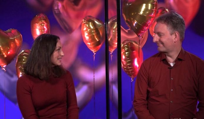 Miryanna van Reeden and her date Enrico in First Dates Valentine's Special.