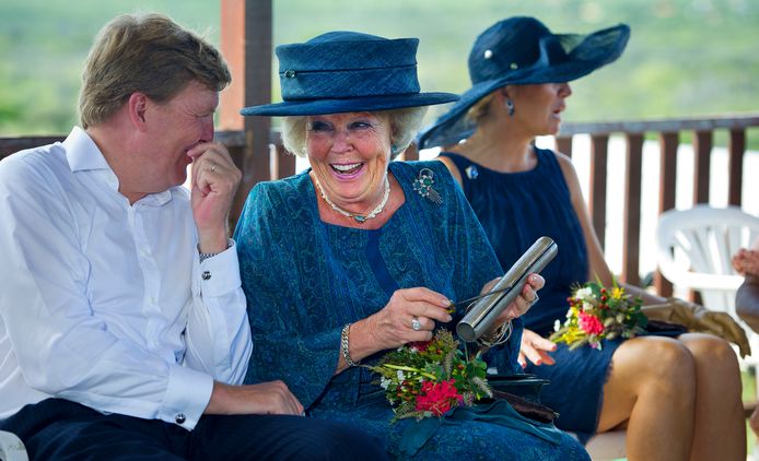 Met Willem-Alexander op Bonaire, in 2011.