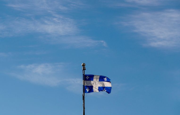 Vlag van de Canadese provincie Québec. Beeld REUTERS