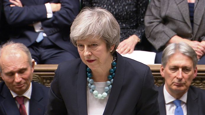 Theresa May beleefde maandag alweer een zware dag in het Brits parlement.