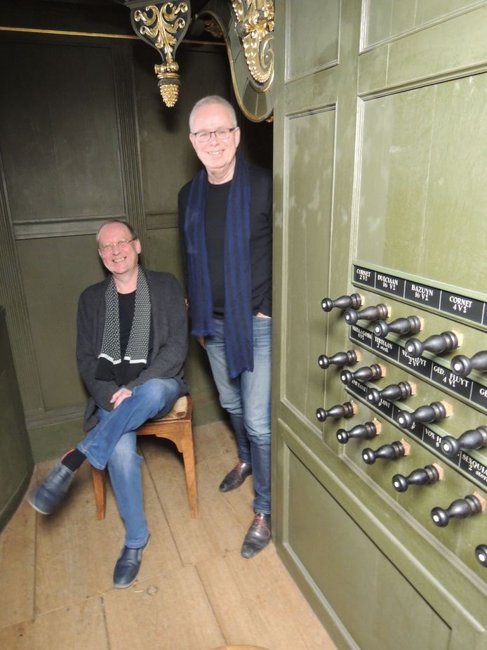 De 'orgelbroers' Sybolt en Euwe de Jong treden op 8 mei op in de Walburgiskerk.
