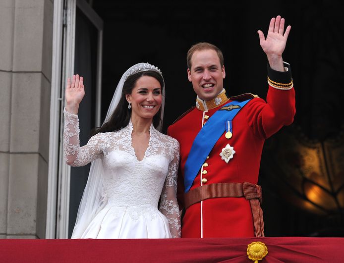 Kate en William tijdens hun huwelijk in 2011