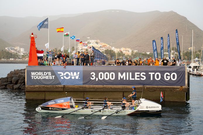 Het kwartet voor vertrek naar het Canarische eiland La Gomera.