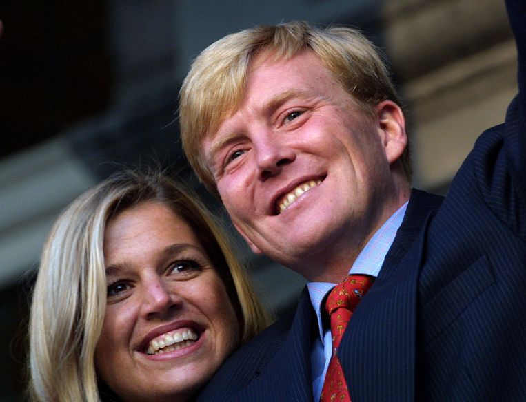 Verloving prins Willem Alexander en prinses Máxima, 30 maart 2001. Beeld Getty Images