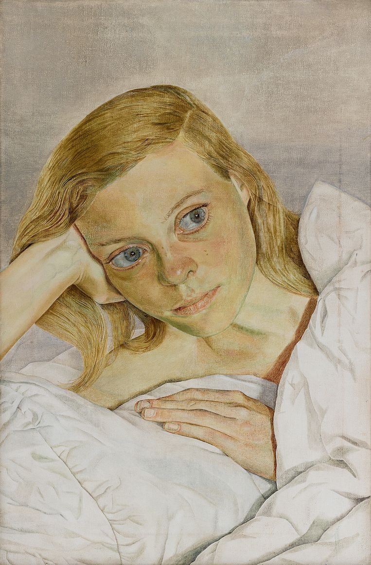 Lucian Freud: 'Girl in Bed', 1952.
 Beeld The Lucian Freud Archive