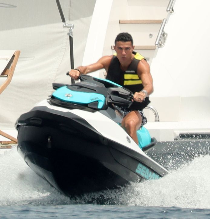Ronaldo on a jet ski.