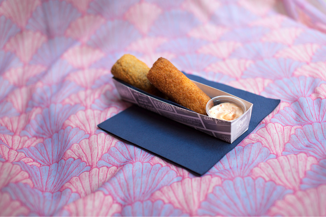 Kroket van paddenstoel plus de Peking Eend van Kroket Loket . Beeld Pauline Niks