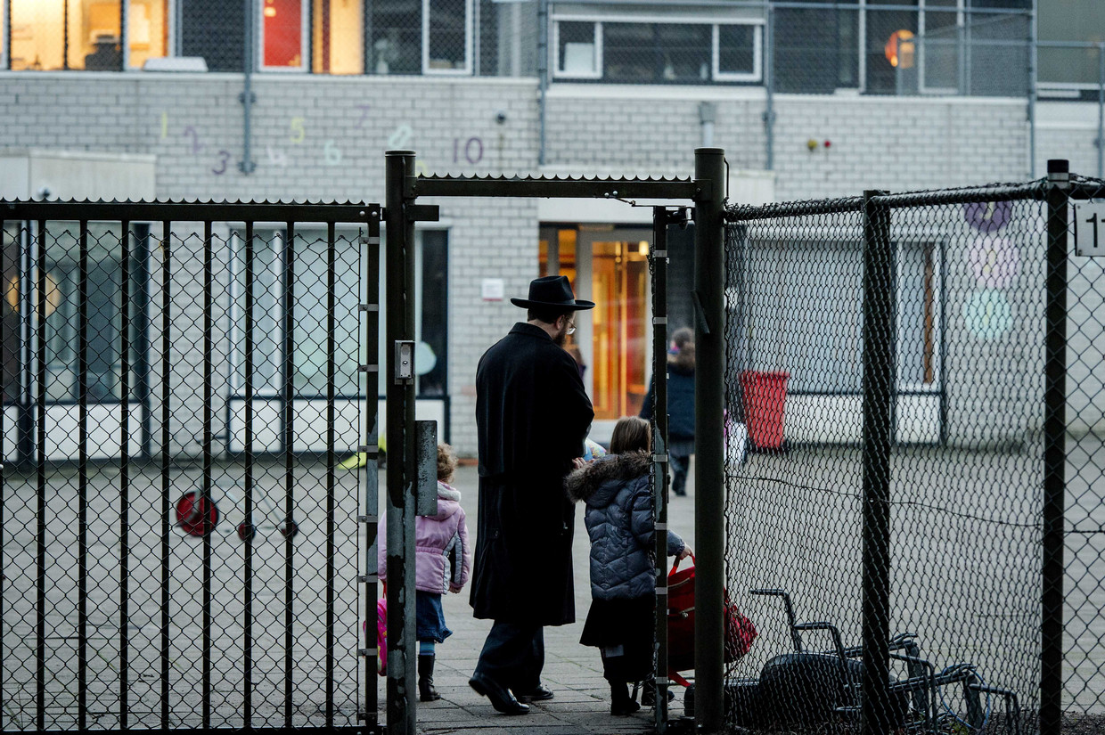 De orthodox-joodse school Cheider in Amsterdam. Beeld ANP