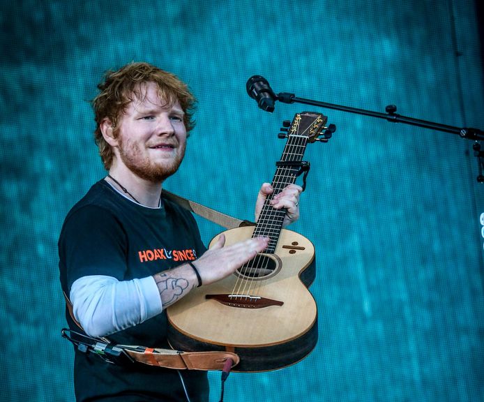 Ed Sheeran op Rock Werchter 2018.