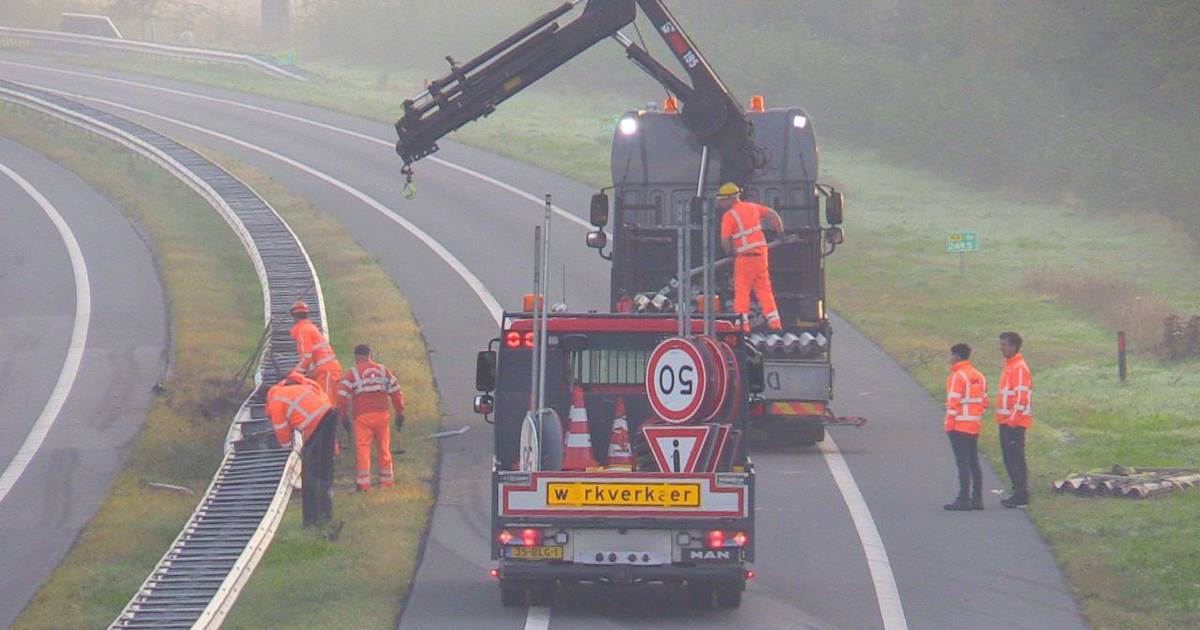 N18 afgesloten na ongeval bij Haaksbergen.